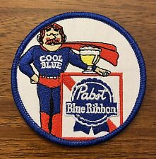 PBR Pabst Blue Ribbon Cool Blue Vintage Style Retro Iron Sew One Patch Cap Hat picture