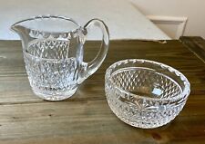 Waterford Crystal Open Sugar Bowl With Creamer No Box EUC #CottageCore picture
