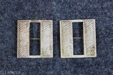 US WW1 FULL Size Silver Solid Back Pin Captain's Rank Bars Matched Pair M1005 picture