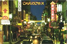 View of Grant Avenue at Night, Chinatown, San Francisco, California Postcard picture