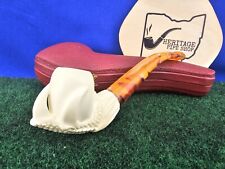 MBSD Featherweight Hand-Carved Block Meerschaum Talon Pipe With Fitted Case picture