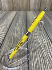 Vintage Industrial Ignition And Engine Service Yellow Retractable Pen picture