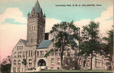 Vtg 1910s Ohio Wesleyan University Hall Delaware Ohio OH Postcard picture