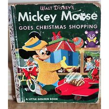 Vintage 1953 Little Golden Book Mickey Mouse Goes Christmas Shopping See Pic. picture