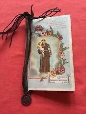 Antic relic St. Anthony of Padua ex indumentis + antic holy card of St. Anthony picture
