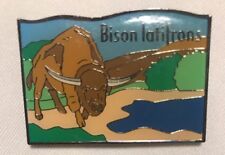 Vintage Bison latifrons Enamel Magnet. Pleistocene La Brea Tar Pits New NHM picture