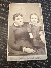 Vtg Cdv Lady W/ Daughter Identified By Farley   picture