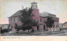 High School Kendall Wisconsin 1908 postcard picture