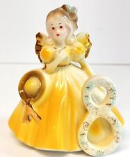Vintage Josef Originals Birthday Angel 8 Years Old Ceramic Figurine picture