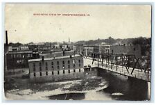 1900 Bird's Eye View Of Independence Hazleton Iowa IA Posted Antique Postcard picture