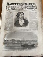 April 13, 1861 Harpers Weekly Civil War Era 100% Authentic Orig. A. Lincoln Crtn picture