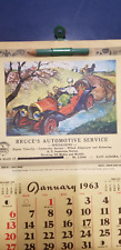 Vintage 1963 New York Calendar with automotive services, advertising and recipes picture
