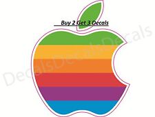 Apple Rainbow Sticker  Decal  Mac Book IPhone 3x3.5