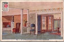 c1910s ALABASTINE Wall Coating Advertising Postcard No. 1 - House Entry View picture