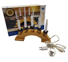 GKI Bethlehem Lighting Wooden Arch Five Lighted Candles Electric Switch In Cord picture