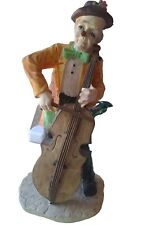 Vintage hobo Clown With Cello. hand painted, adorable. Collector picture