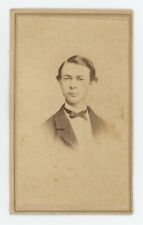 Antique CDV Circa 1860s Handsome Man Named Wm. J.S. Smith in Suit & Tie New York picture