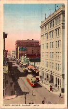 Eighth Avenue, Calgary AB c1939 Vintage Postcard U47 picture