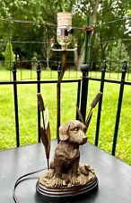 Labrador Dog Duck Hunting Lamp Faux Bronze Lab Retriever Table Lamp Sculpture picture