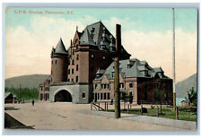 c1905 C.P.R. Station Building Vancouver Brritish Columbia Canada Postcard picture