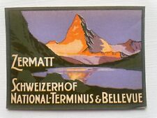 1940-50's Schweizerhof Hotel, Zermatt, Switzerland Hotel Label- Matterhorn picture