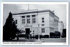 Vallejo California Postcard Veterans Memorial Building Exterior Classic Car 1940 picture