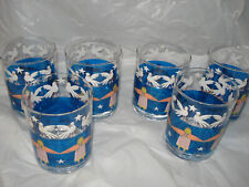 Neiman Marcus Holiday Old Fashion Angels and Doves  Set Of 6 Glasses picture