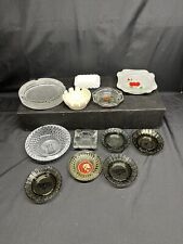 (12) Vintage Ashtrays Glass Plastic NO CHIPS SEE PICTURES. picture