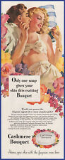 Vintage 1947 CASHMERE BOUQUET Beauty Soap Bathroom Ephemera 1940's Print Ad picture