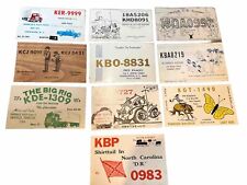 Vintage CB Radio Ham Amateur QSL Art Cards Lot of  10 Cards D picture