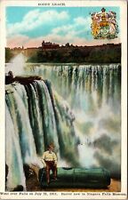 Bobby Leach over Falls July 25 1911 Niagara Falls Postcard PC93 picture