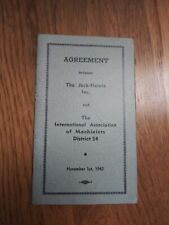 1942 Jack & Heintz  Agreement The International Assoc. of Machinist JAHCO picture