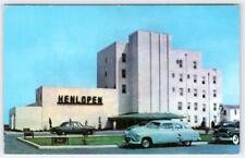 1950's REHOBOTH BEACH DELAWARE NEW HENLOPEN HOTEL CLASSIC CARS VINTAGE POSTCARD picture
