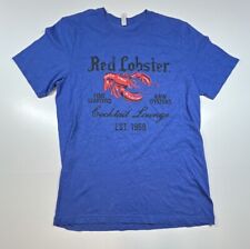 Red Lobster Seafood Restaurant Cocktail Lounge Logo T-shirt Blue Adult Large picture