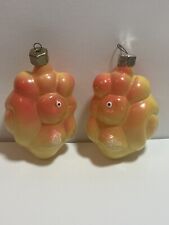 2 VINTAGE VICTORIAN 20s GERMANY MERCURY GLASS TURKEY CHRISTMAS TREE ORNAMENTS picture