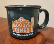 MOODY'S DINER  Waldoboro Maine  GREEN SPECKLED DOUBLE SIDED MUG picture