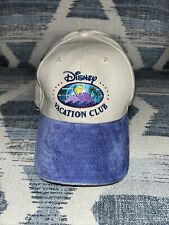 Disney Vacation Club Classic Member Twin Mountain Logo Hat Blue Suede Brim picture
