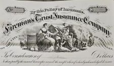 1875 Engraved Firemans  Insurance Company Policy Fire BROOKLYN New York City NYC picture