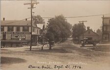 James Street, Barre Fair 1916, Massachusetts RPPC Store Signs Old Truck Postcard picture