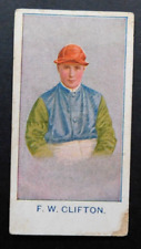 1917 Sniders & Abrahams Cigarette Card Australian Jockeys F Clifton Horse Racing picture