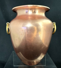 Vintage Revere Ware Copper Vase Double Ring Handles Rome NY 7”T Mission Style picture