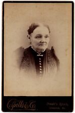 C. 1880s CABINET CARD COPPITTS & CO OLD LADY IN VICTORIAN DRESS LEWISTON MAINE picture