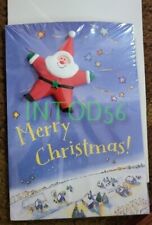 Vintage Hallmark Christmas card with Santa Star pin w/envelope picture