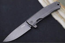 Lionsteel Myto Flipper - Black Stonewashed Finish / Drop Point Blade / M390 Stee picture