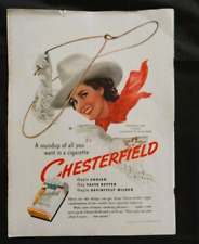 1940 Magazine Ad ~ Chesterfield Cigarettes ~ Francesca Sims of Texas picture