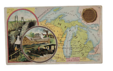Arbuckles Coffee 1880s Victorian Trade Card Michigan Copper Iron Mine picture