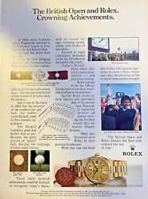 1986 Magazine Advertisement Rolex British Open Golf picture