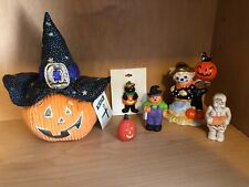 Halloween Lot 05 Pumpkin Plush, Ceramics, Cat Witch Pin picture