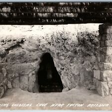 c1940s Tucson AZ Colossal Cave RPPC Entrance Spelunking Real Photo Postcard A199 picture