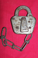 Antique Keline Hardened Pad Lock Collectible Collector Old Vintage Gate Fence US picture